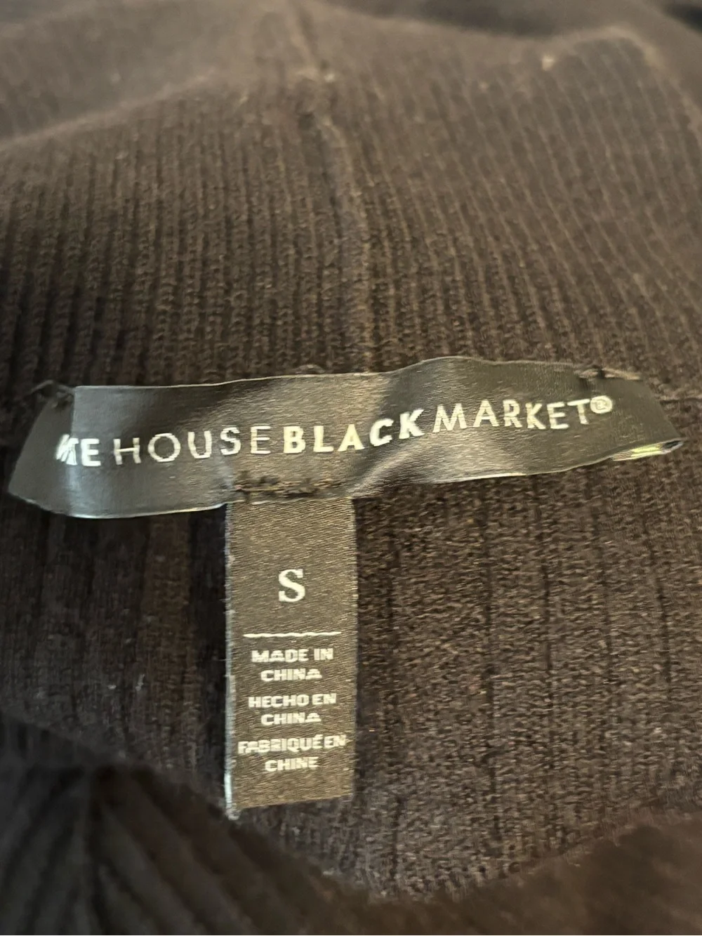 WHITE HOUSE BLACK MARKET Black Turtleneck Sweater Size Small